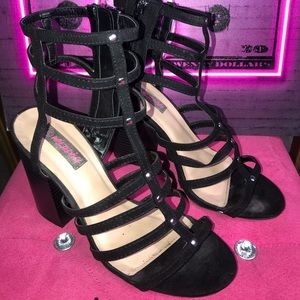 Wild Diva Black Cage Heel